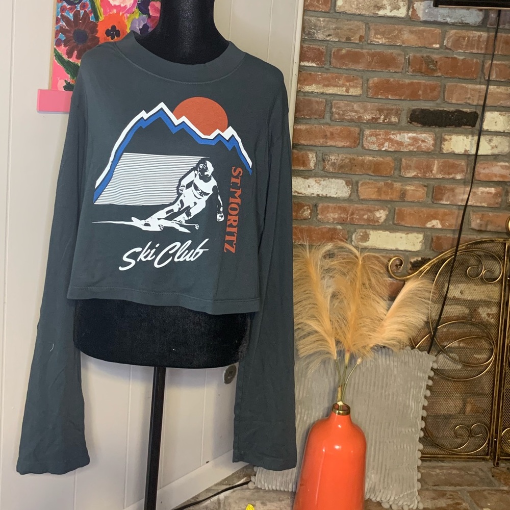 Day Brand Vintage Style Cropped Long Sleeve Tee- M